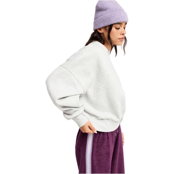 2026 Roxy Womens Solar Rush Relaxed Sweatshirt ERJFT05138 - Light Grey Heather